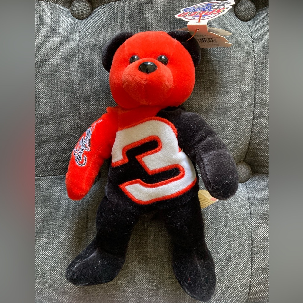 Dale Earnhardt Beanie Bear, mint w/tags. Year 2000.